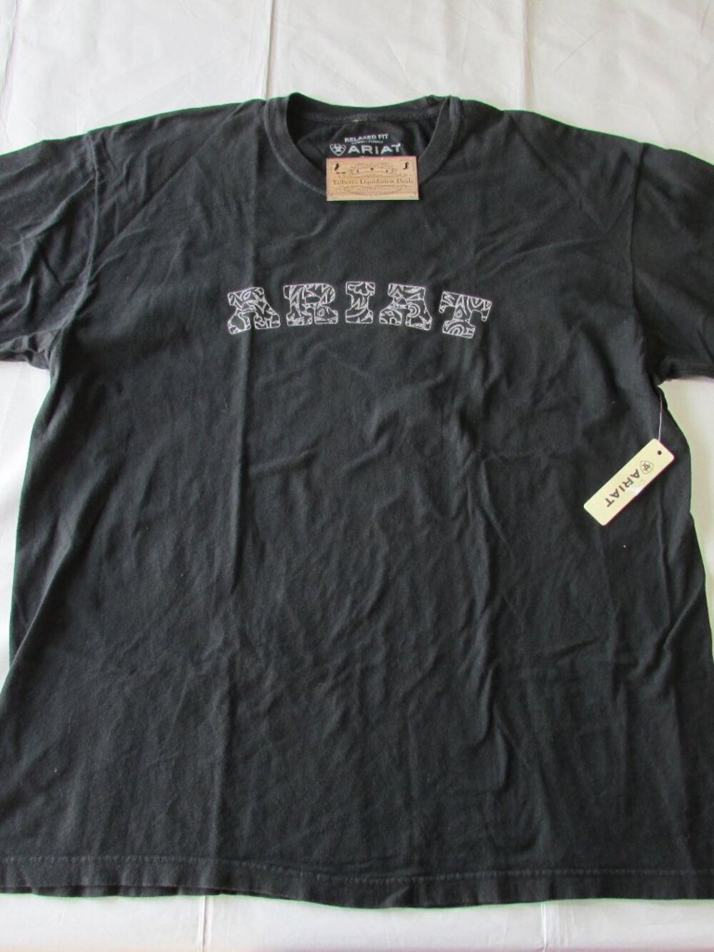 Ariat Women's 2XL Short Sleeve Boot Stitch Logo T-Shirt Vintage Black 10062432